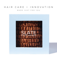 The Slate Scrunchie 4 Count | Autumn Brown