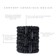 The Slate Scrunchie 4 Count | Black